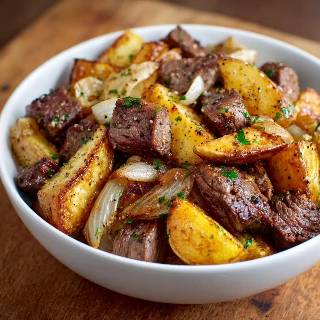 Air Fryer Steak Bites with Potatoes Recipe - Recipe Image