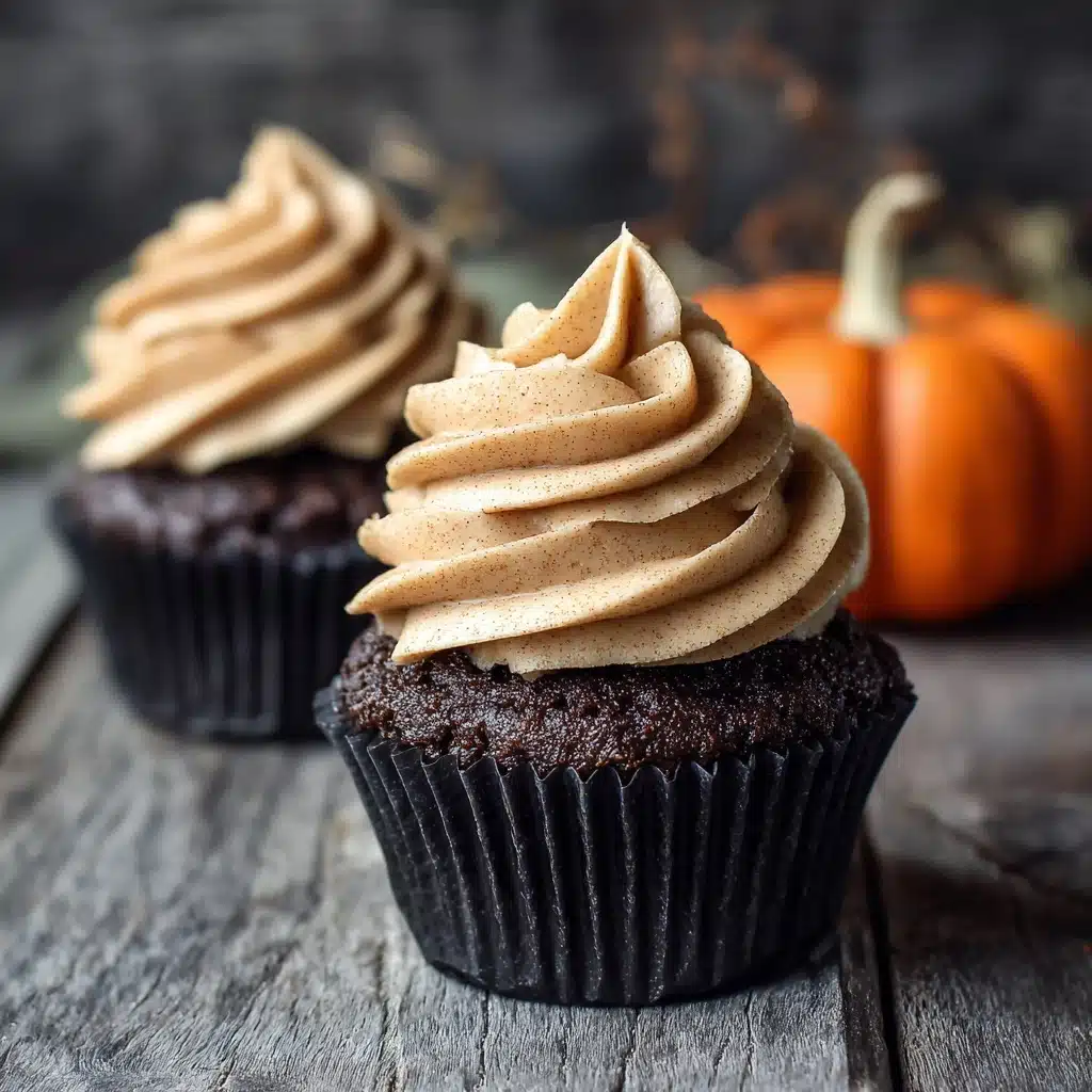 Chocolate Pumpkin Cupcakes Recipe - Recipe Image