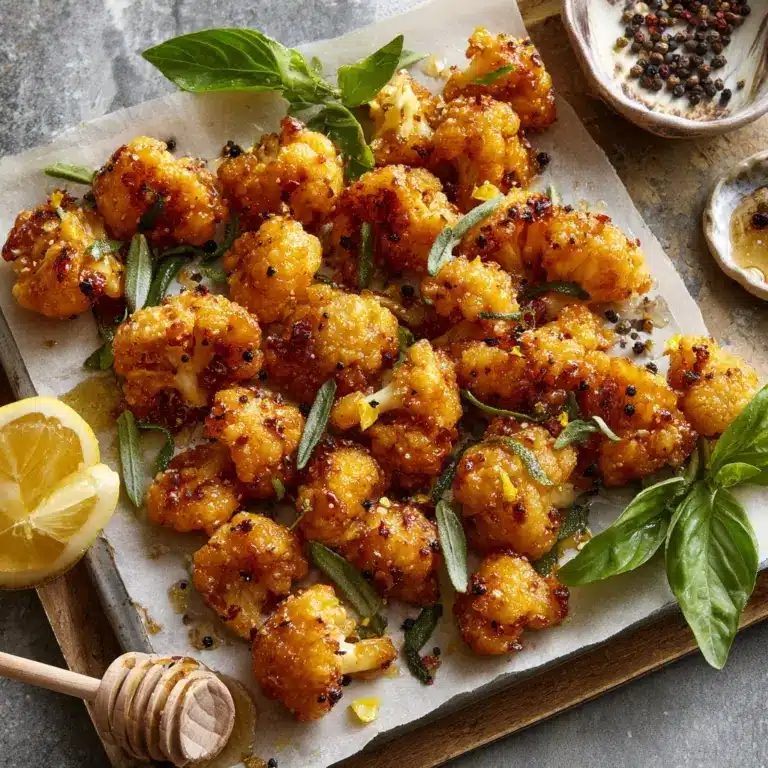 Vegan Lemon Pepper Glazed Cauliflower (Lemon Chicken Inspired) Recipe