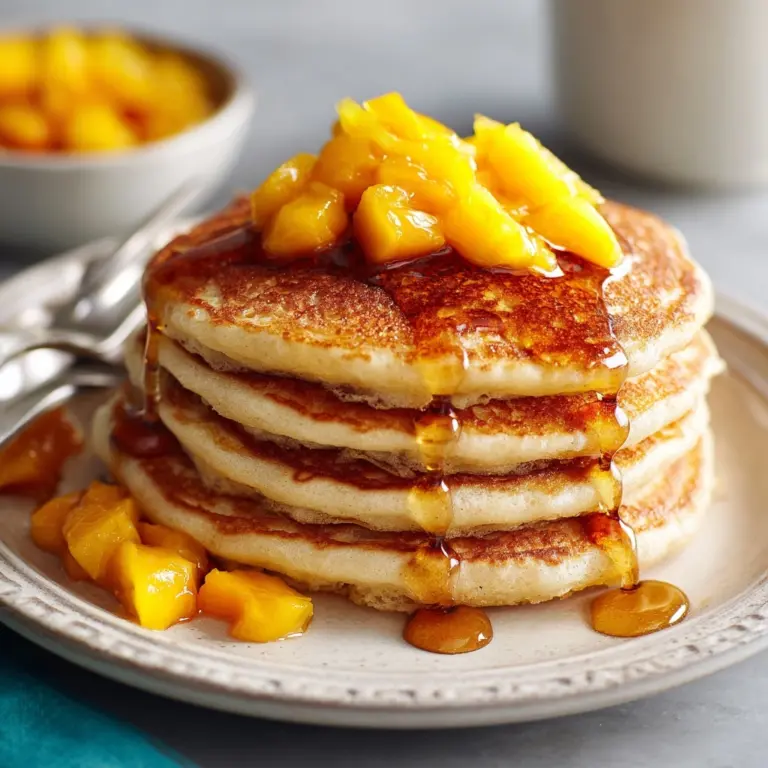Brown Sugar Peach Pancakes Recipe