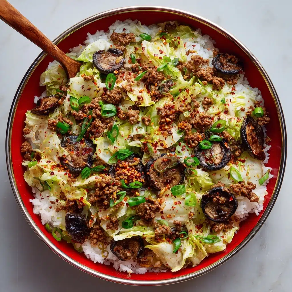 Chinese ground beef and cabbage stir fry recipe - Recipe Image