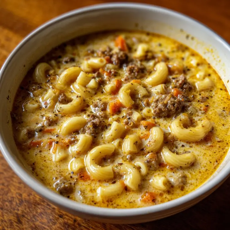 Cheeseburger Macaroni Soup Recipe