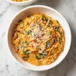 Ground Beef Orzo with Tomato Cream Sauce Recipe