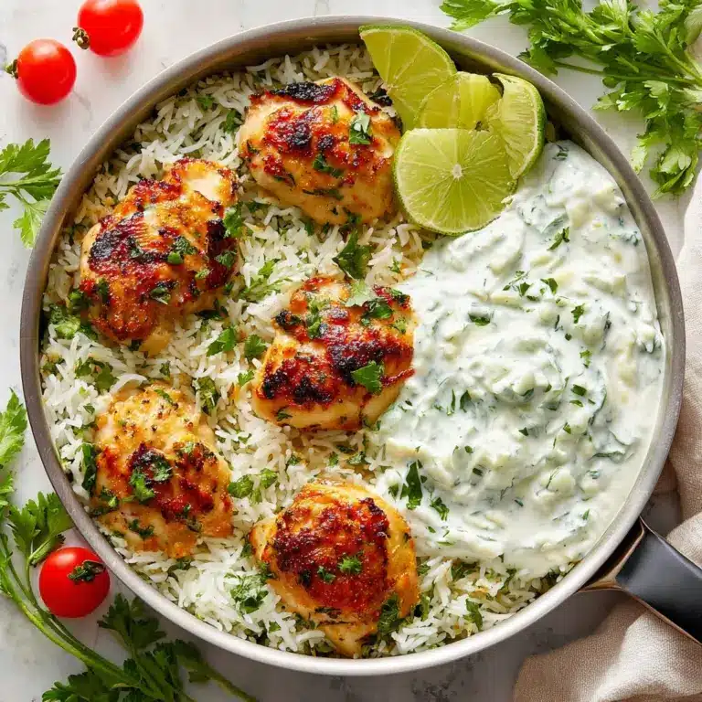 Dump-and-Bake Chicken Tzatziki with Rice Recipe