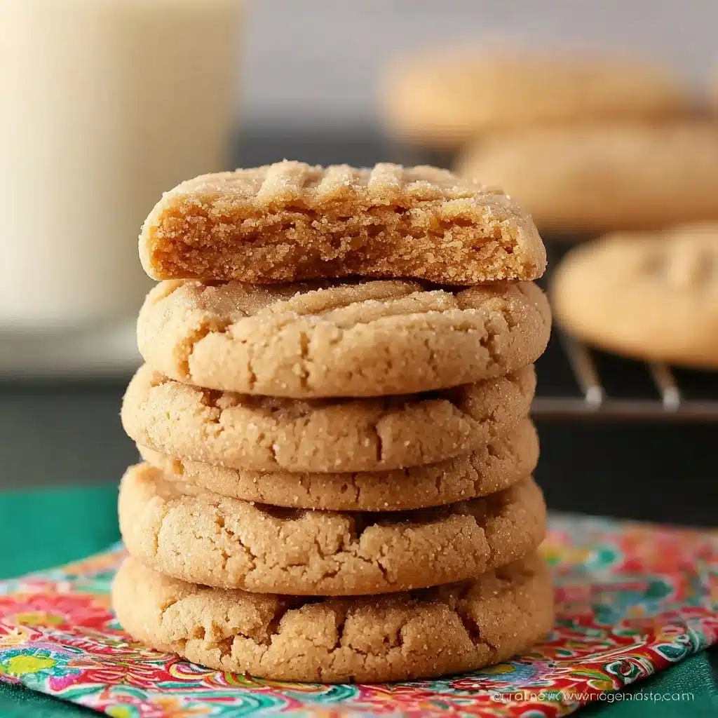 Thick and Chewy Peanut Butter Cookies Recipe