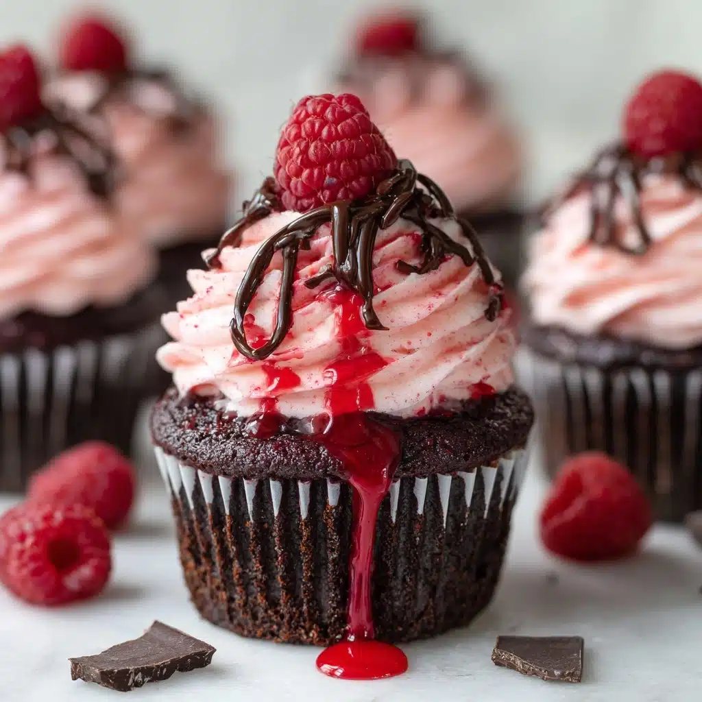 Raspberry Chocolate Lava Cupcakes Recipe - Recipe Image