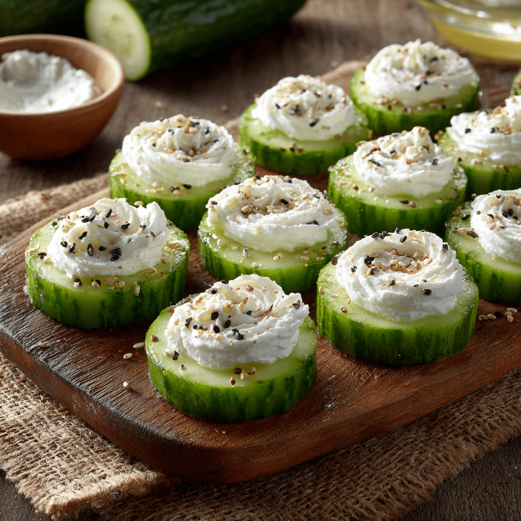 Everything Bagel Cucumber Bites Recipe - Recipe Image