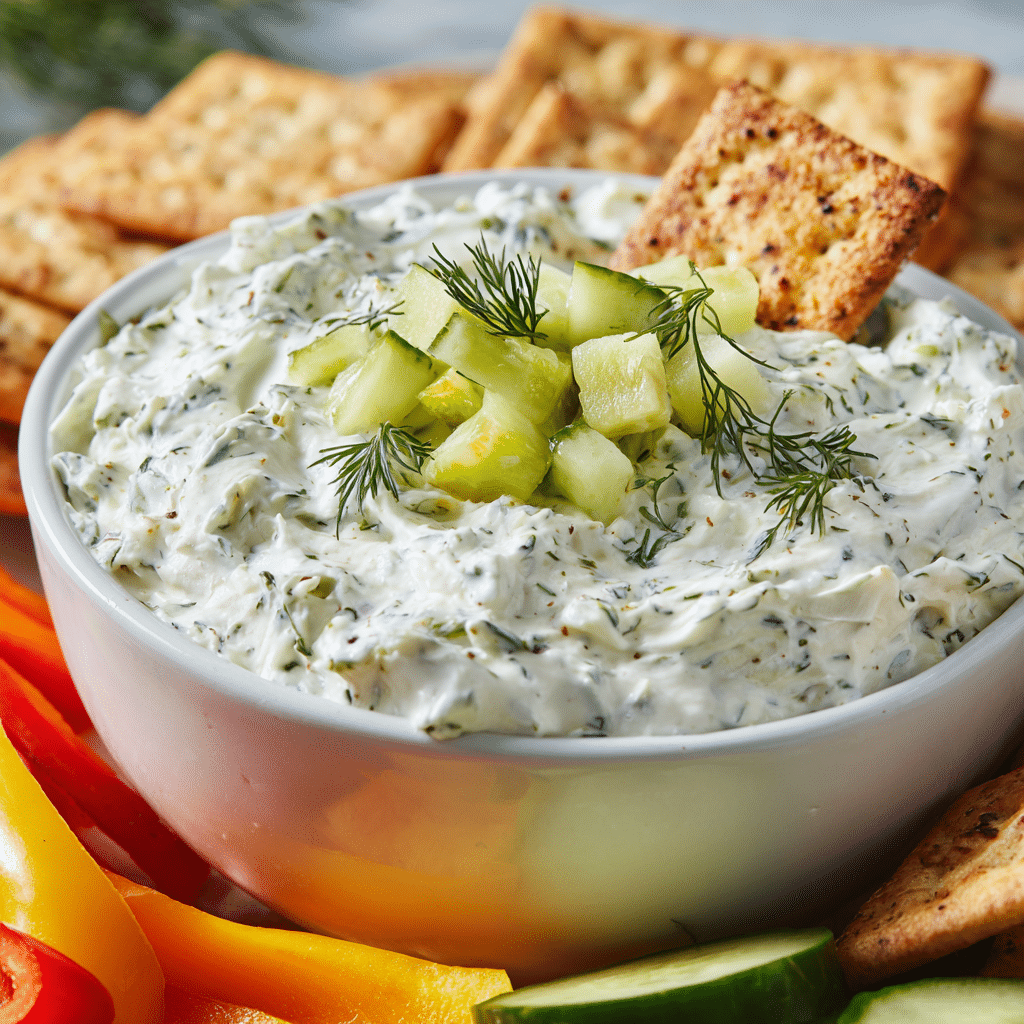 Creamy Dill Pickle Cottage Cheese Dip Recipe - Recipe Image