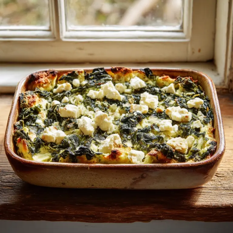 Feta Spinach Casserole Delight Recipe