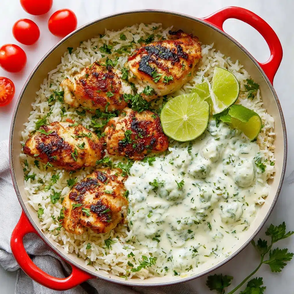Dump-and-Bake Chicken Tzatziki with Rice Recipe - Recipe Image