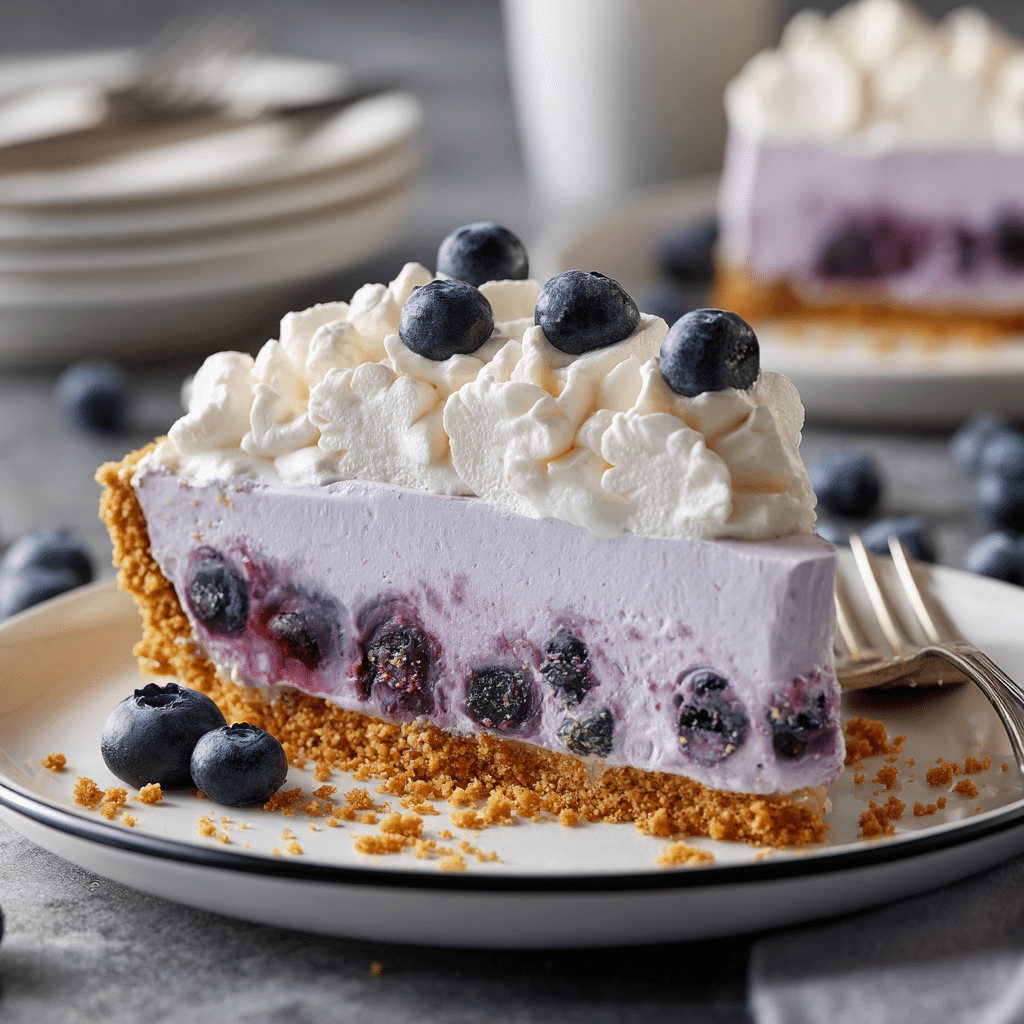 No Bake Blueberry Pie Recipe - Recipe Image