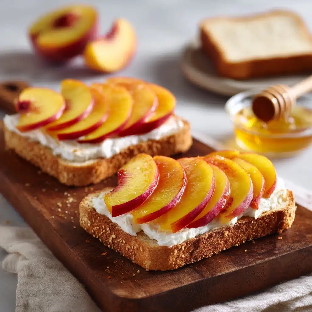 Honey Peach White Cheddar Grilled Cheese Sandwich Recipe - Recipe Image