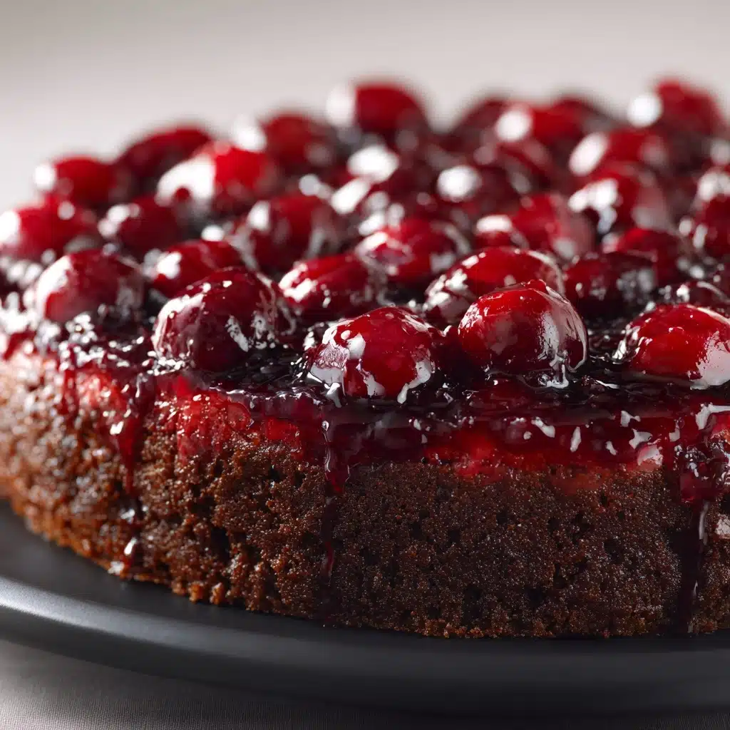 Chocolate Cherry Upside Down Cake Recipe - Recipe Image
