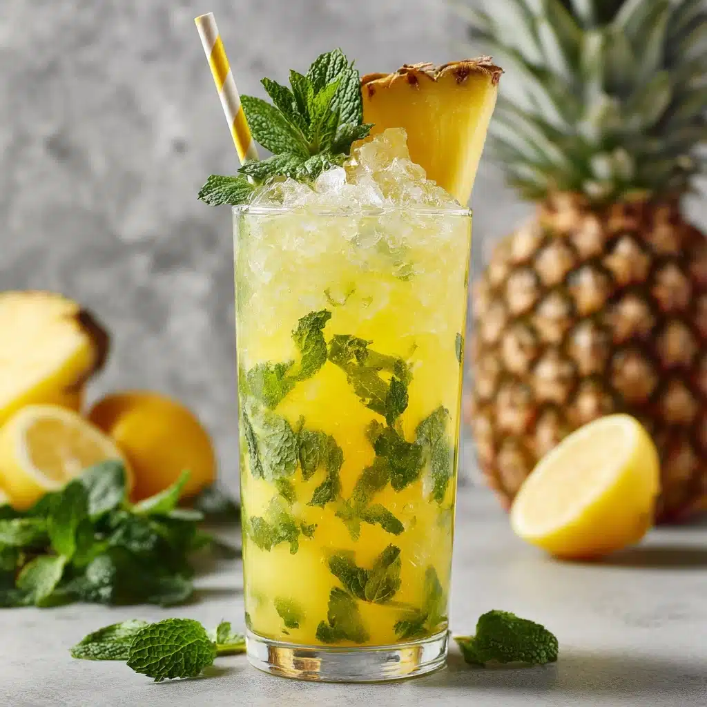 Refreshing Pineapple Coconut Mojito Mocktail Recipe - Recipe Image