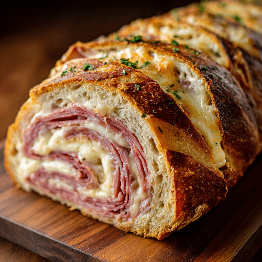 Italian Stromboli Stuffed Bread Recipe - Recipe Image