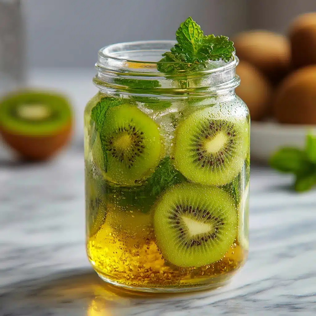Kiwi Mint Cold Brew Green Tea Recipe - Recipe Image