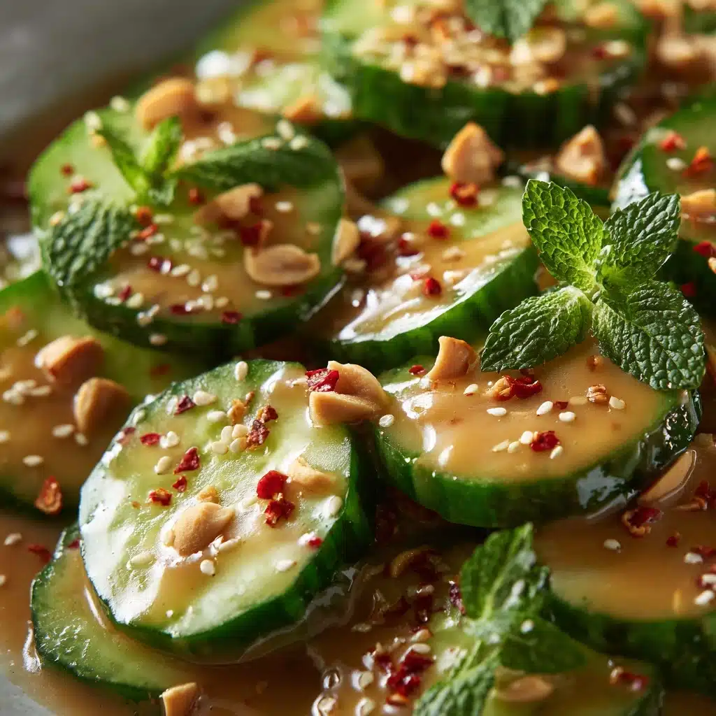 Cucumbers in Spicy Peanut Sauce Recipe - Recipe Image