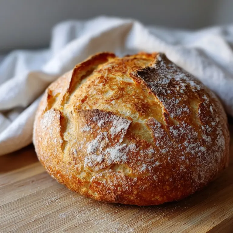 Easy 4 Ingredient Artisan Bread Recipe