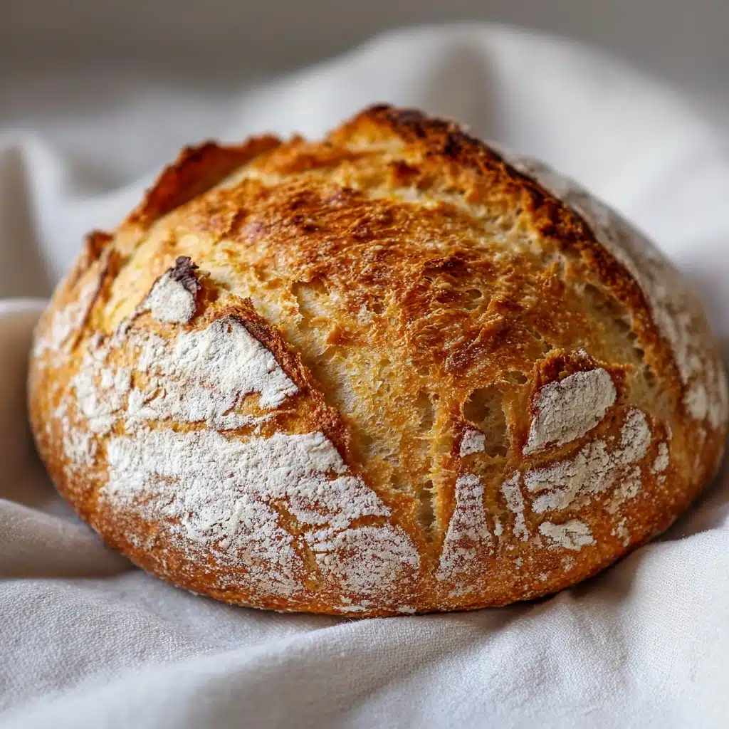 Easy 4 Ingredient Artisan Bread Recipe - Recipe Image