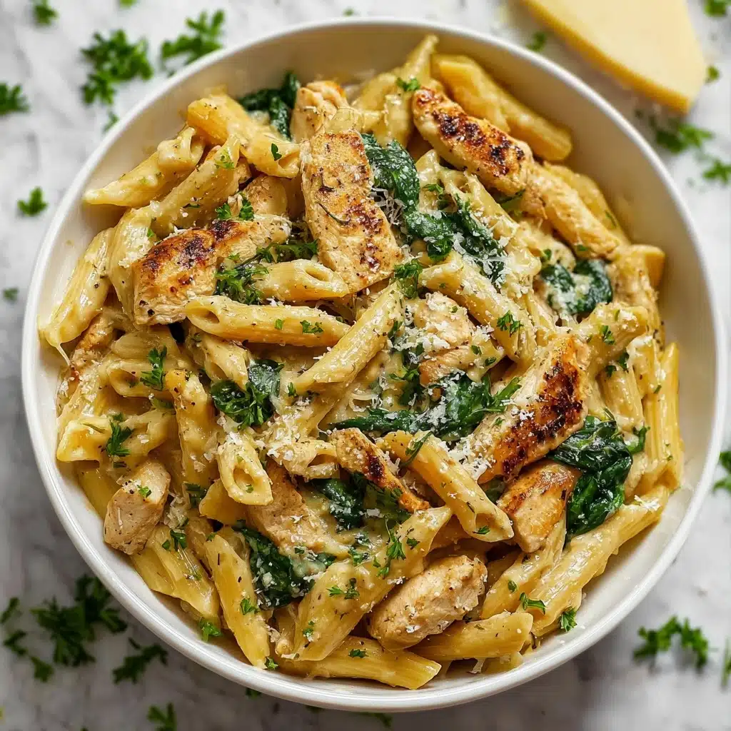 Healthy Garlic Parmesan Chicken Pasta Recipe - Recipe Image