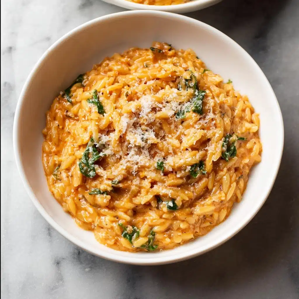 Ground Beef Orzo with Tomato Cream Sauce Recipe - Recipe Image