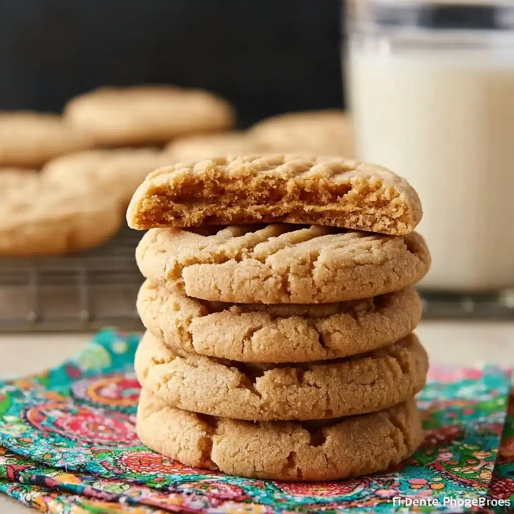 Thick and Chewy Peanut Butter Cookies Recipe - Recipe Image