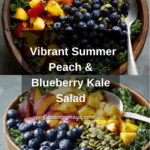 Summer Peach Blueberry Kale Salad Recipe