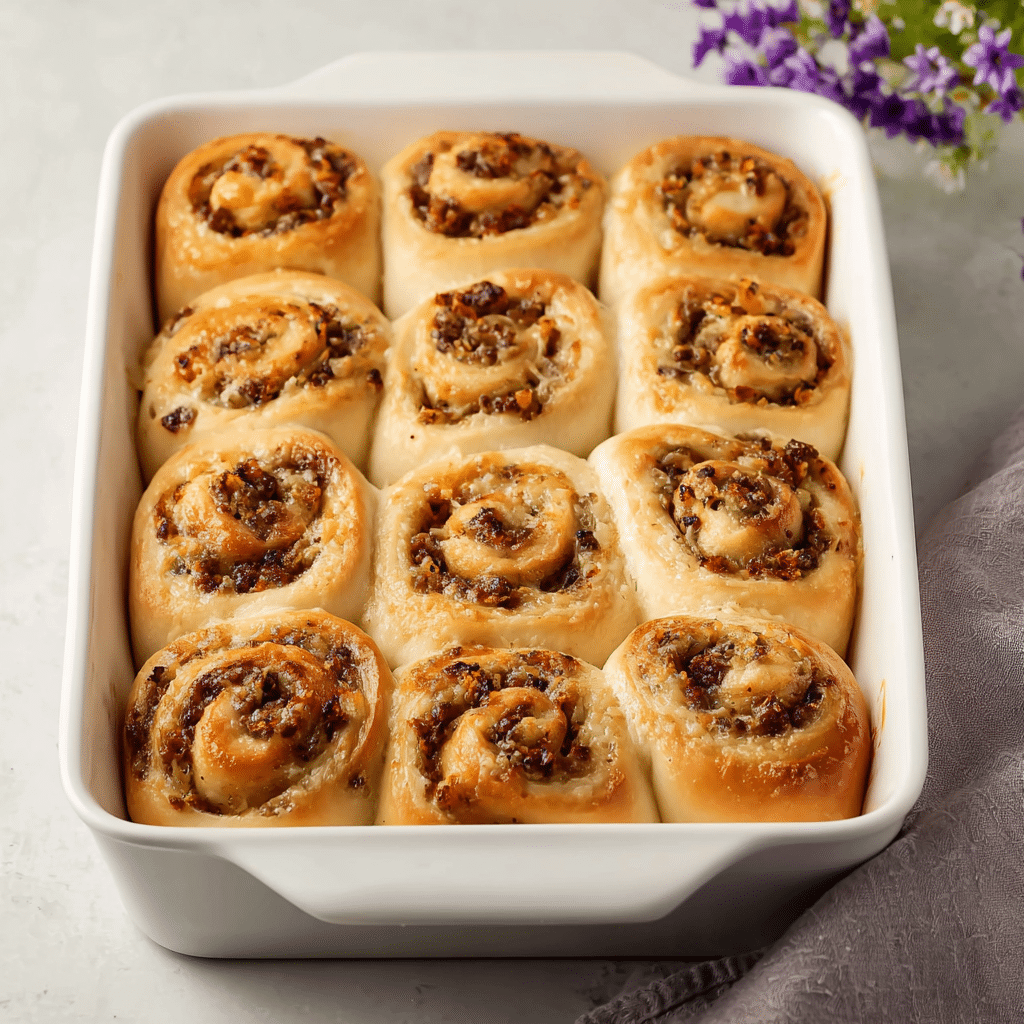 Sausage and Cheese Breakfast Rolls Recipe - Recipe Image