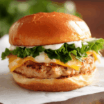 Cheddar Ranch Chicken Burgers Recipe
