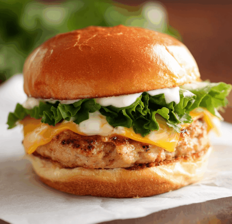 Cheddar Ranch Chicken Burgers Recipe