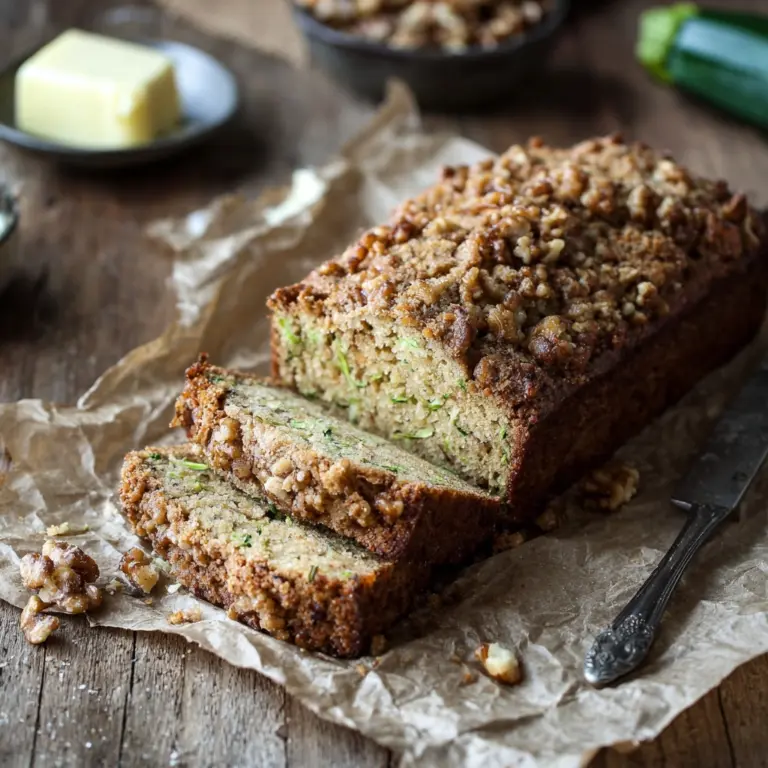 Zucchini Coffee Cake Bread with Cinnamon Streusel Recipe