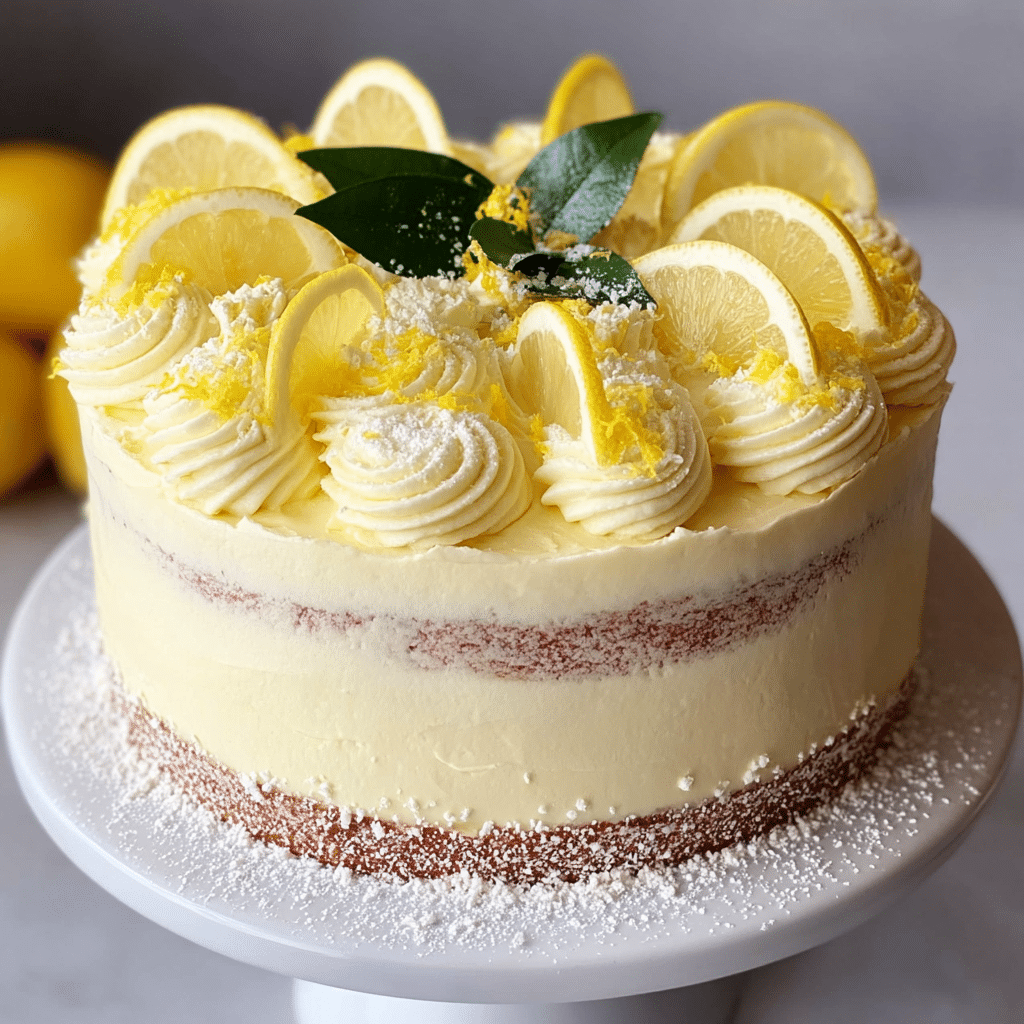Italian Lemon Mascarpone Layer Cake Recipe - Recipe Image