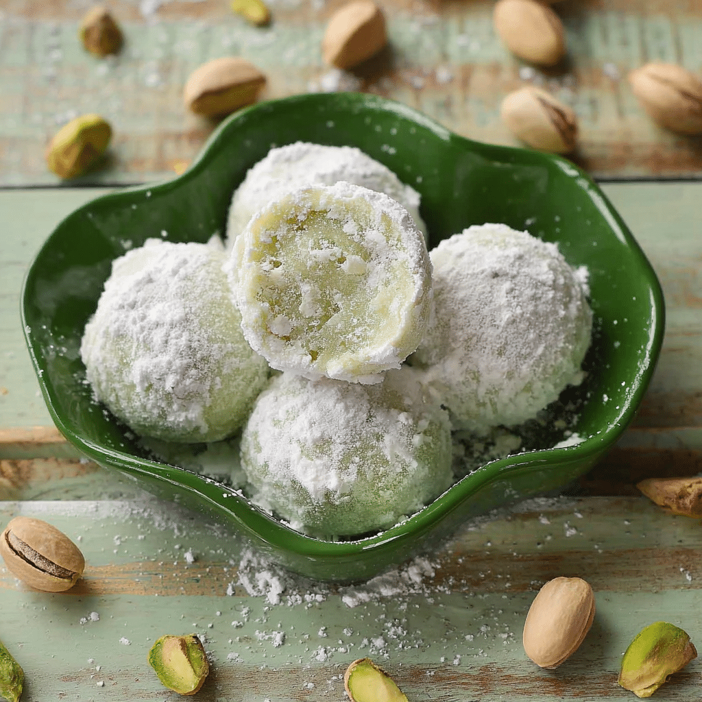 Pistachio Wedding Cookies Recipe - Recipe Image