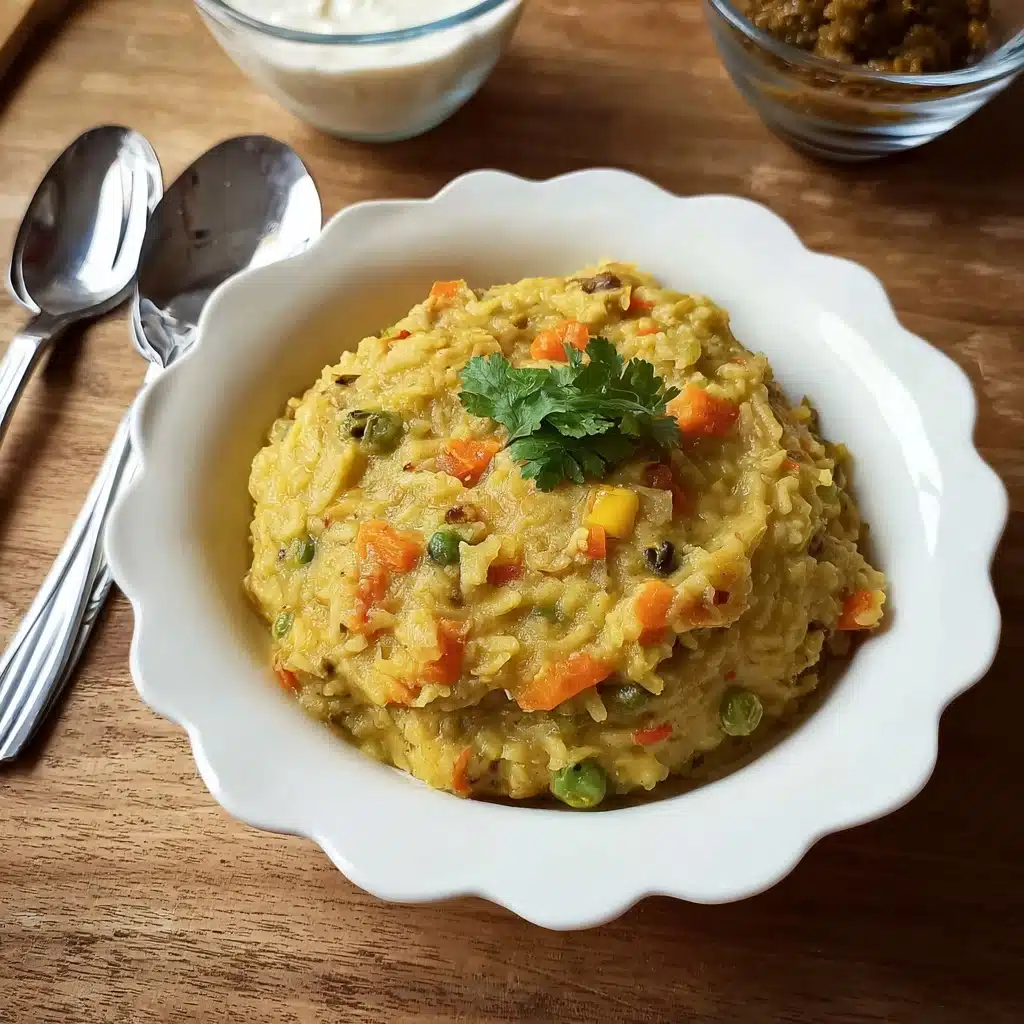 Indian Lentil and Vegetable Khichdi (Masala Khichdi) Recipe - Recipe Image