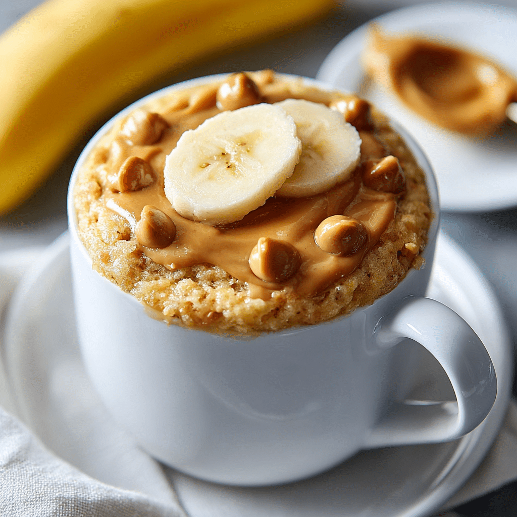 Peanut Butter Banana Mug Cake Recipe - Recipe Image
