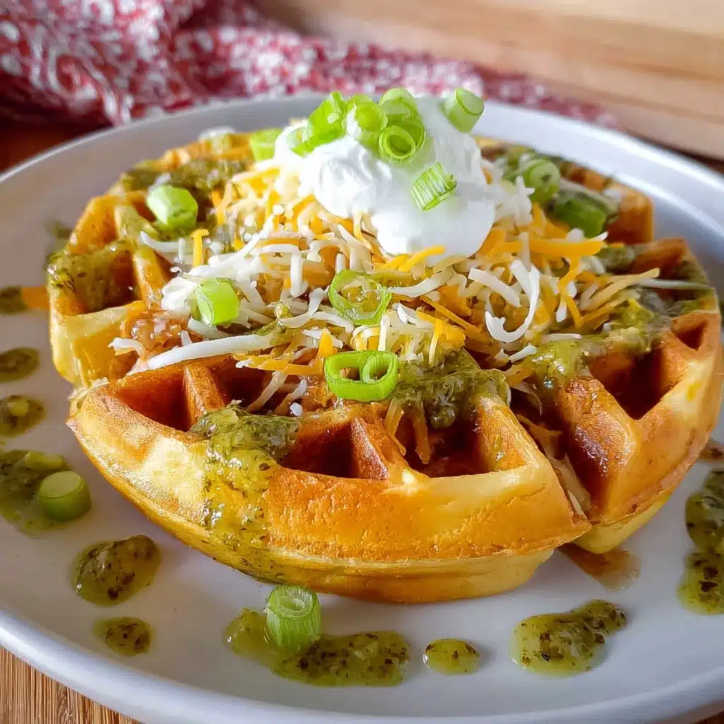 Cornbread Waffles Stuffed with Chili Recipe - Recipe Image