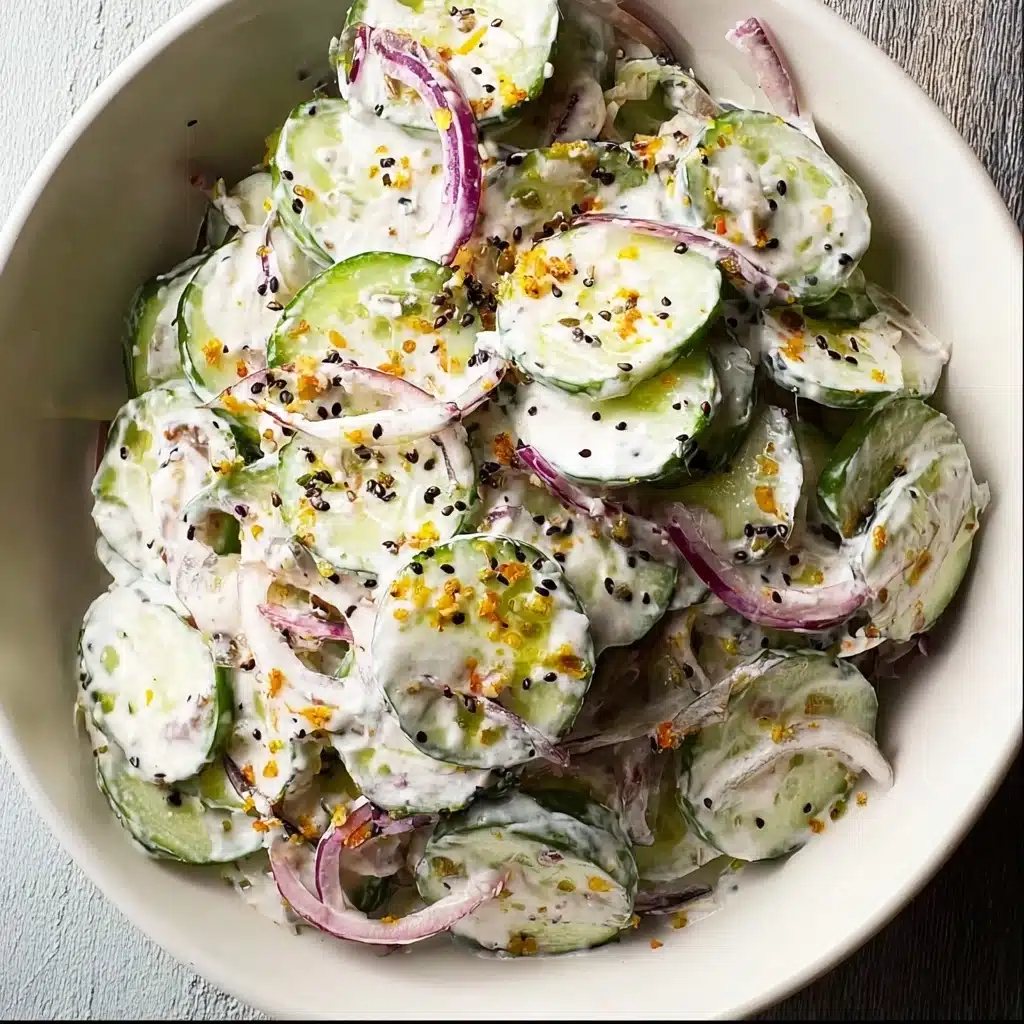 Cucumber Everything Bagel Salad Recipe - Recipe Image
