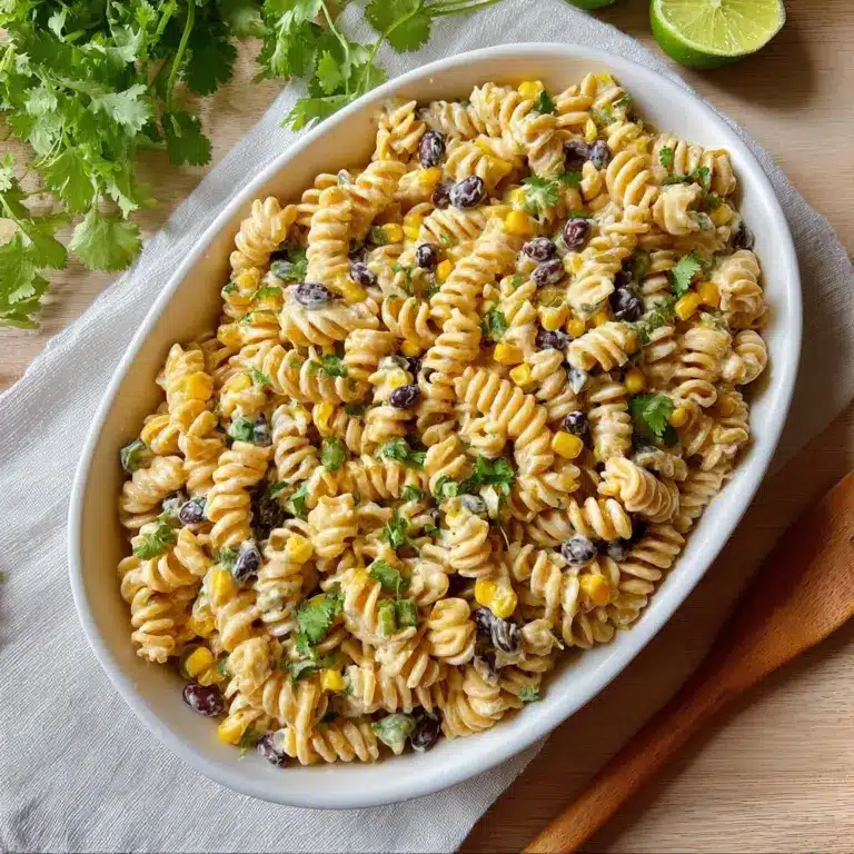 Black Bean and Corn Pasta Salad with Lime Greek Yogurt Dressing Recipe