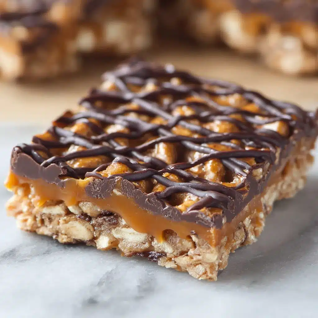 Salted Chocolate and Caramel Pretzel Bars Recipe