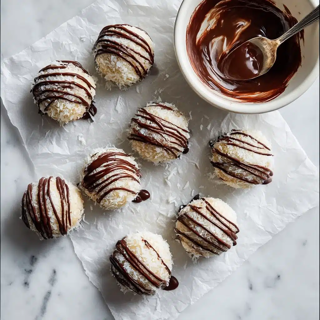 Coconut Cookie Balls with Chocolate Centers Recipe - Recipe Image