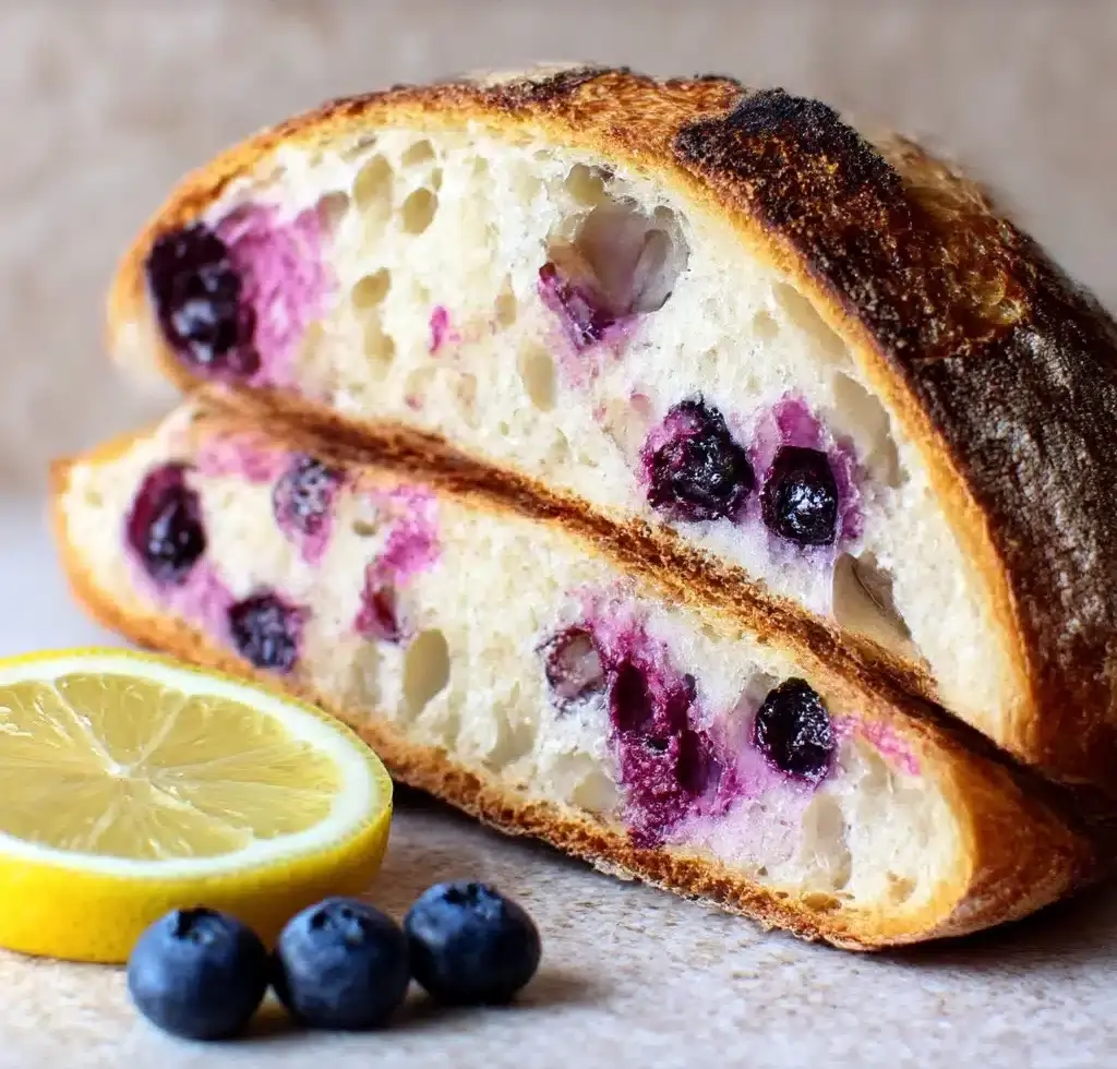 Lemon Blueberry Sourdough Bread Recipe
