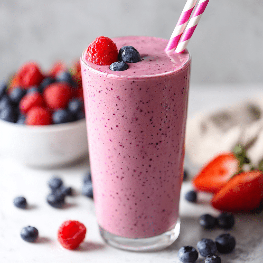 Easy Berry Smoothie Recipe - Recipe Image