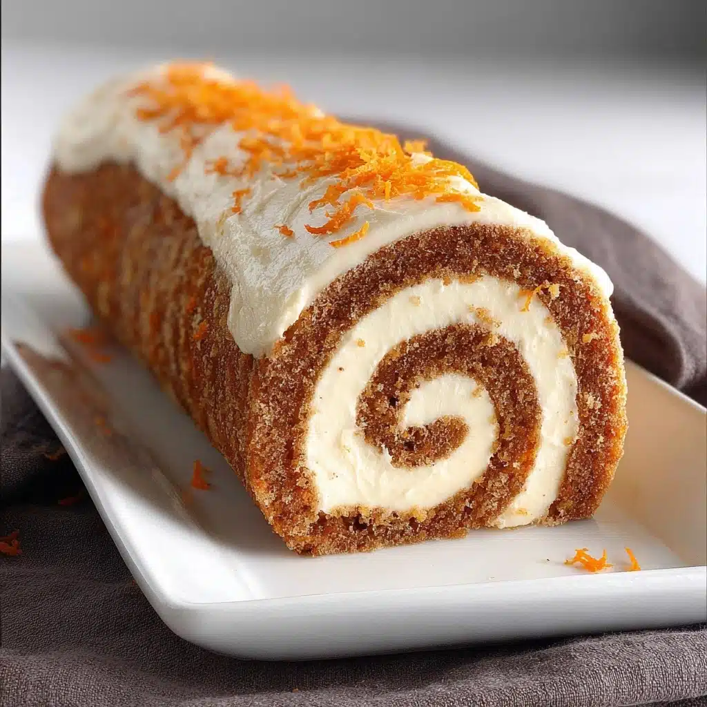 Carrot Cake Roll with Cream Cheese Frosting Filling Recipe