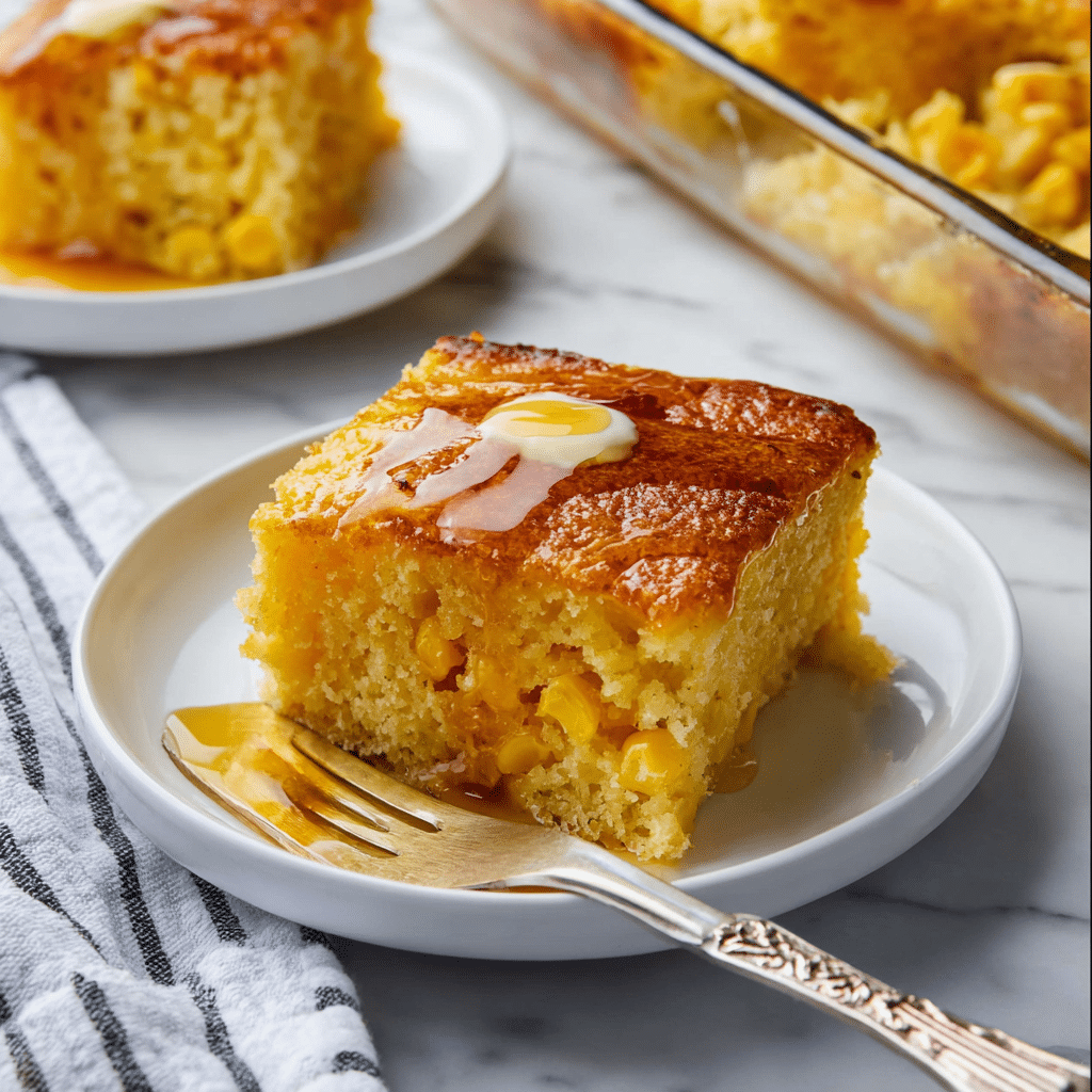 Jiffy Cornbread Casserole with Honey Recipe - Recipe Image