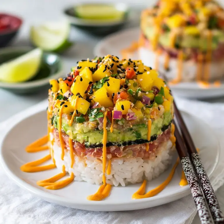 Spicy Shrimp Stacks with Mango Salsa Recipe