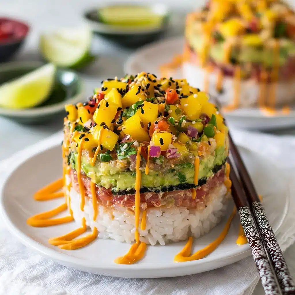 Spicy Shrimp Stacks with Mango Salsa Recipe