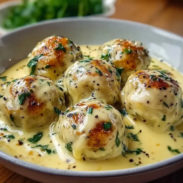 Chicken Ricotta Meatballs with Spinach Alfredo Sauce Recipe