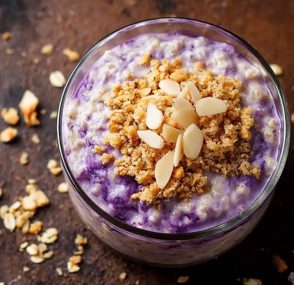 Creamy Ube Overnight Oats Recipe