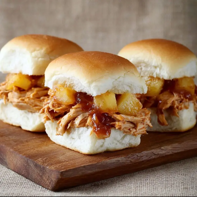 Slow Cooker Pineapple Chicken Sliders Recipe