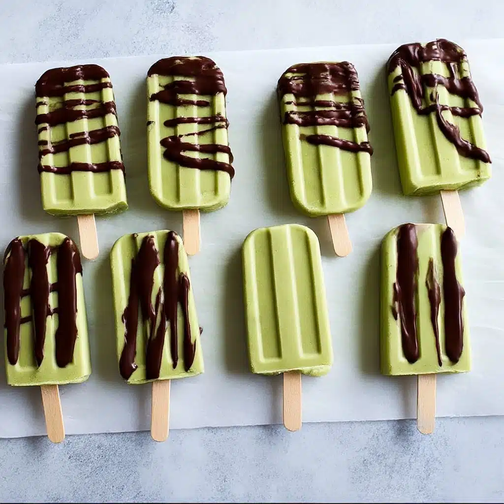 California Avocado Ice Pops with Chocolate Magic Shell Recipe